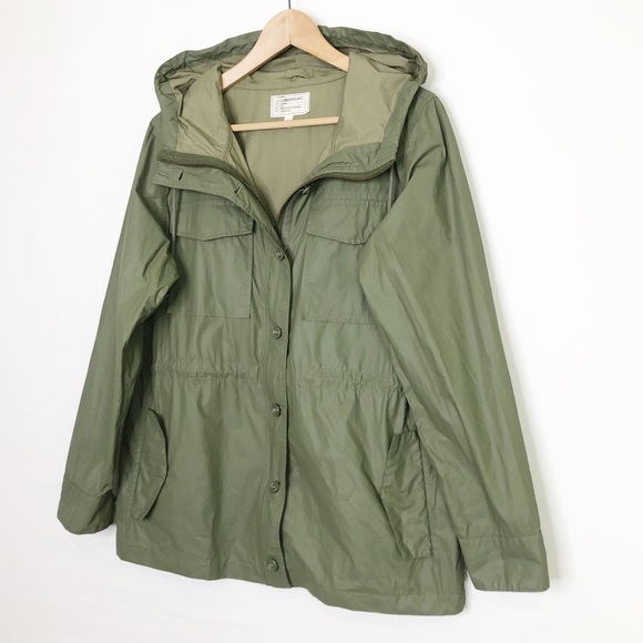 Current / Elliot Army green the boyfriend, windbreaker, hooded utility jacket - Picture 6 of 15